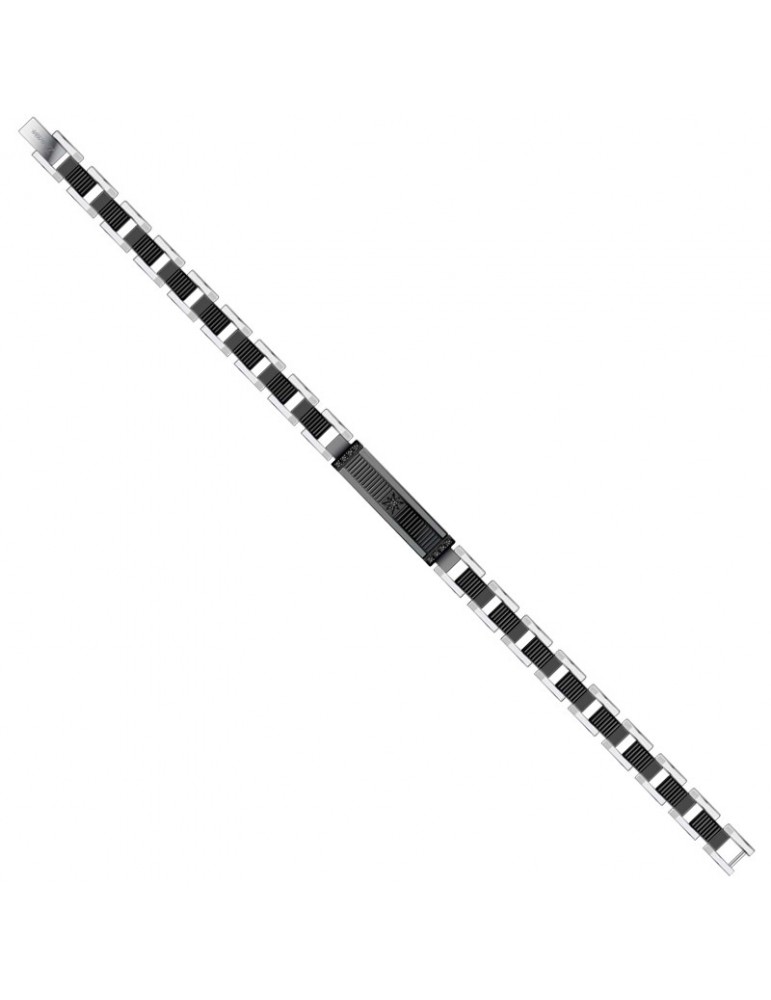 Zancan Hi Teck Bracelet with Black Spinels for Men - 0