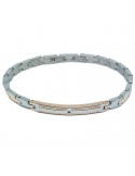 Zancan Bracelet for Men - Hi Teck in Steel with Black Spinel - 0