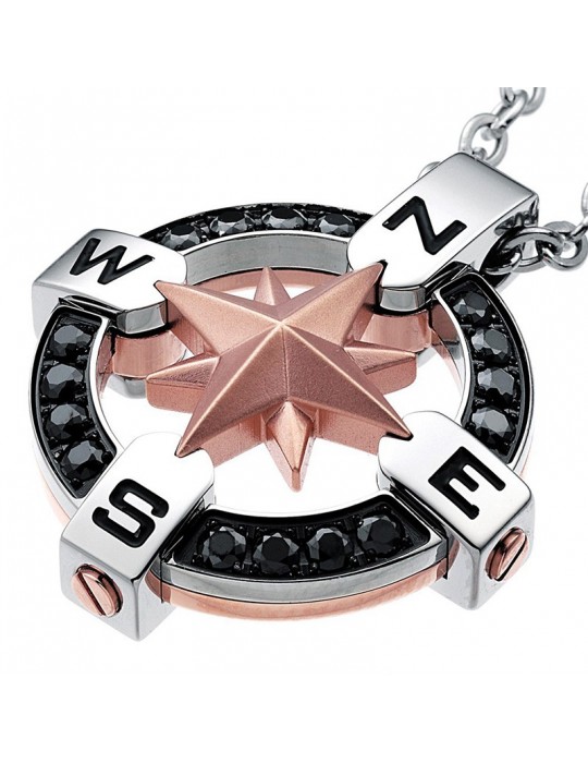 Collana Zancan Uomo - Hi-Teck - Acciaio - Rosa Dei Venti - EHC015