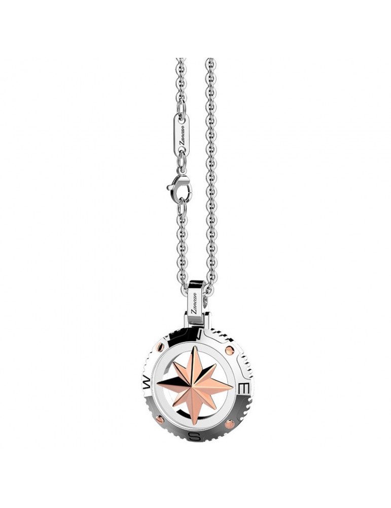 Collana Zancan Uomo Hi-Teck Acciaio Rosa Dei Venti EHC124