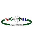 Zancan Men's Green Bracelet with Anchor and Flags - 0