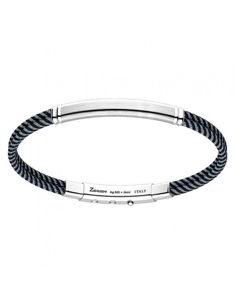 Zancan man's bicolor silver bracelet - 0