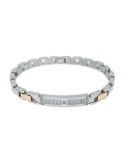 Bracciale Zancan Uomo - Hi-Teck - Acciaio - Zirconi Bianchi - EHB201