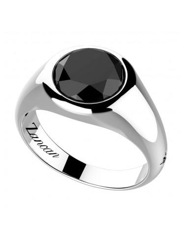 Zancan Ring for Men - Basic in Silver with Black Onyx - 0