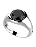 Anello Zancan per Uomo - Basic - Argento - Onice Nero - EXA237