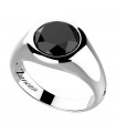 Zancan Ring for Men - Basic in Silver with Black Onyx - 0