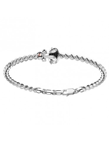 Bracciale Zancan -Uomo- Atomosphere - Ancora - Spinelli Neri - EXB720B