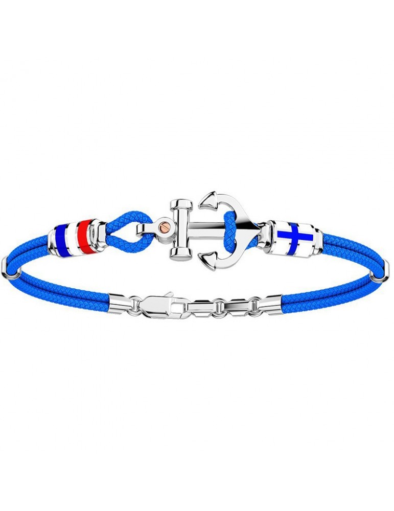 Zancan Bracelet for Men - Silver Regatta with Anchor and Nautical Flags - 0