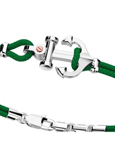 Bracciale Zancan Uomo - Regata Verde - Argento - Ancora - EXB619RVR 2