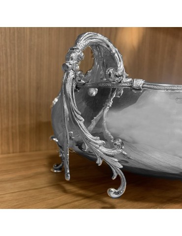 Centerpiece - 800 Silver with Handles and Feet 33x21 cm - 0 2