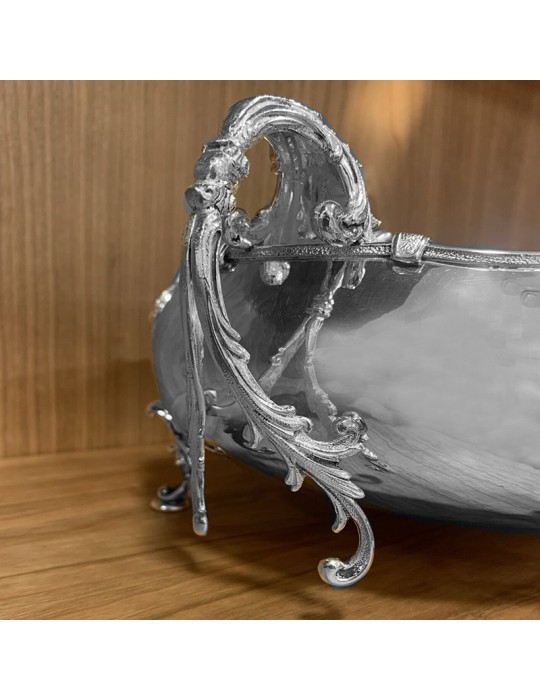 Centerpiece - 800 Silver with Handles and Feet 33x21 cm - 0