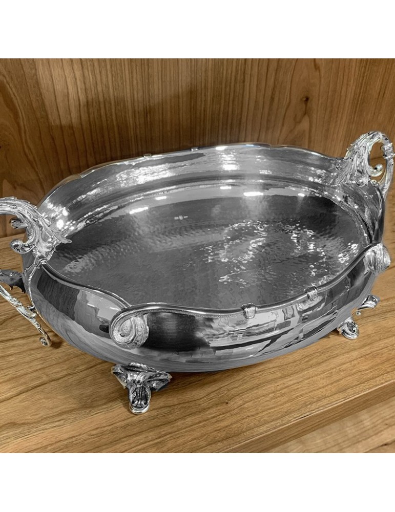 Centerpiece - 800 Silver with Handles and Feet 33x21 cm - 0