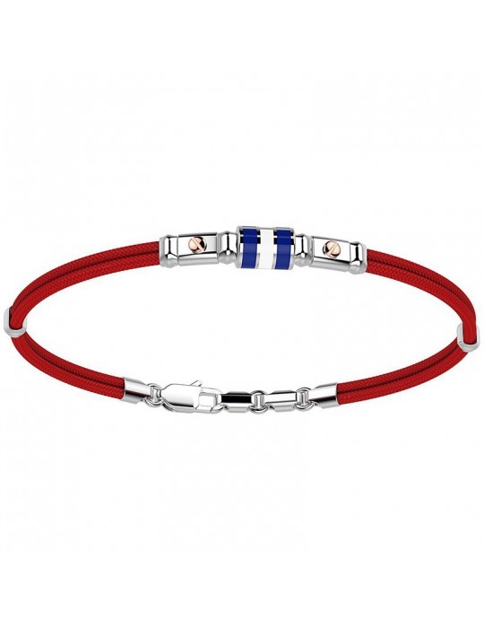 Zancan Bracelet for Men - Red Kevlar Regatta with Nautical Flag - 0