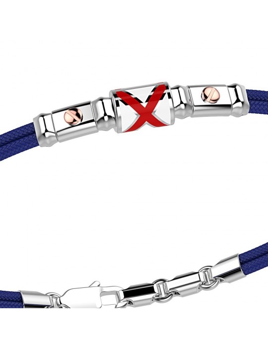 Bracciale Zancan Uomo - Regata Kevlar Blu - Bandierina Nautica -EXB521