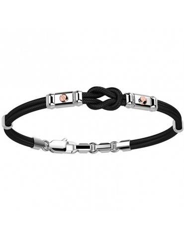 Zancan Bracelet for Men - Black Kevlar Regatta with Flat Knot - 0