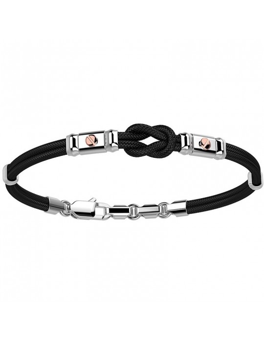 Zancan Bracelet for Men - Black Kevlar Regatta with Flat Knot - 0