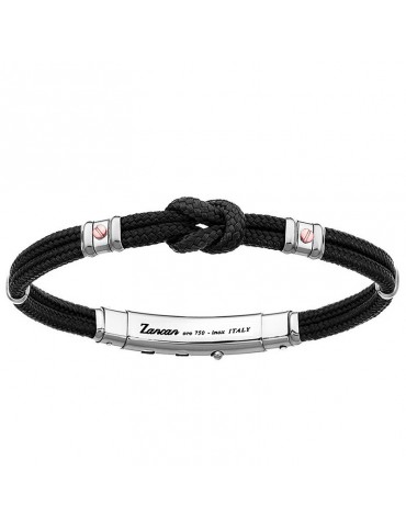Zancan Bracelet for Men - Black Kevlar Regatta with Flat Knot - 0