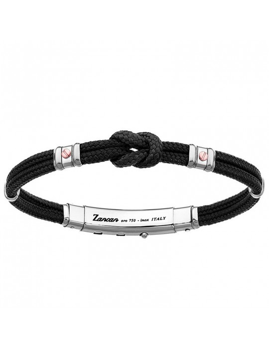 Bracciale Zancan Uomo - Regata Kevlar Nero - Nodo Piano - EXB475MRNE
