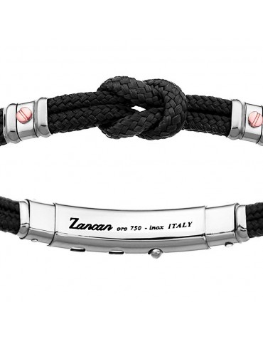 Bracciale Zancan Uomo - Regata Kevlar Nero - Nodo Piano - EXB475MRNE 2
