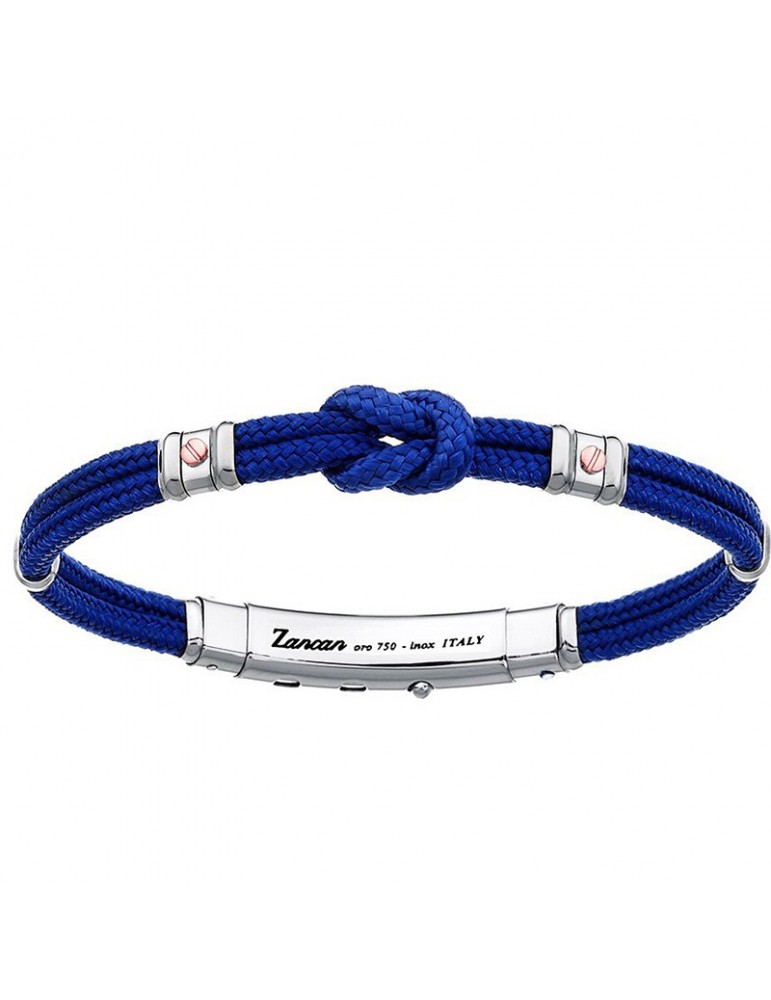 Bracciale Zancan Uomo - Regata Kevlar Blu - Nodo Piano - EXB475MRBL
