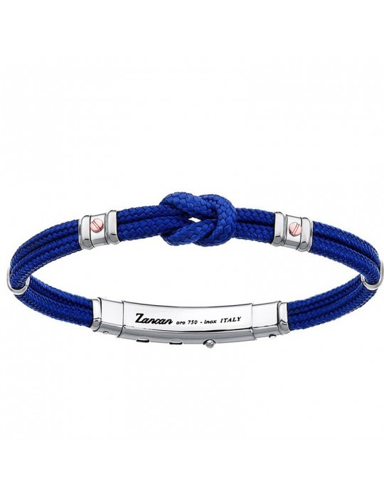 Bracciale Zancan Uomo - Regata Kevlar Blu - Nodo Piano - EXB475MRBL