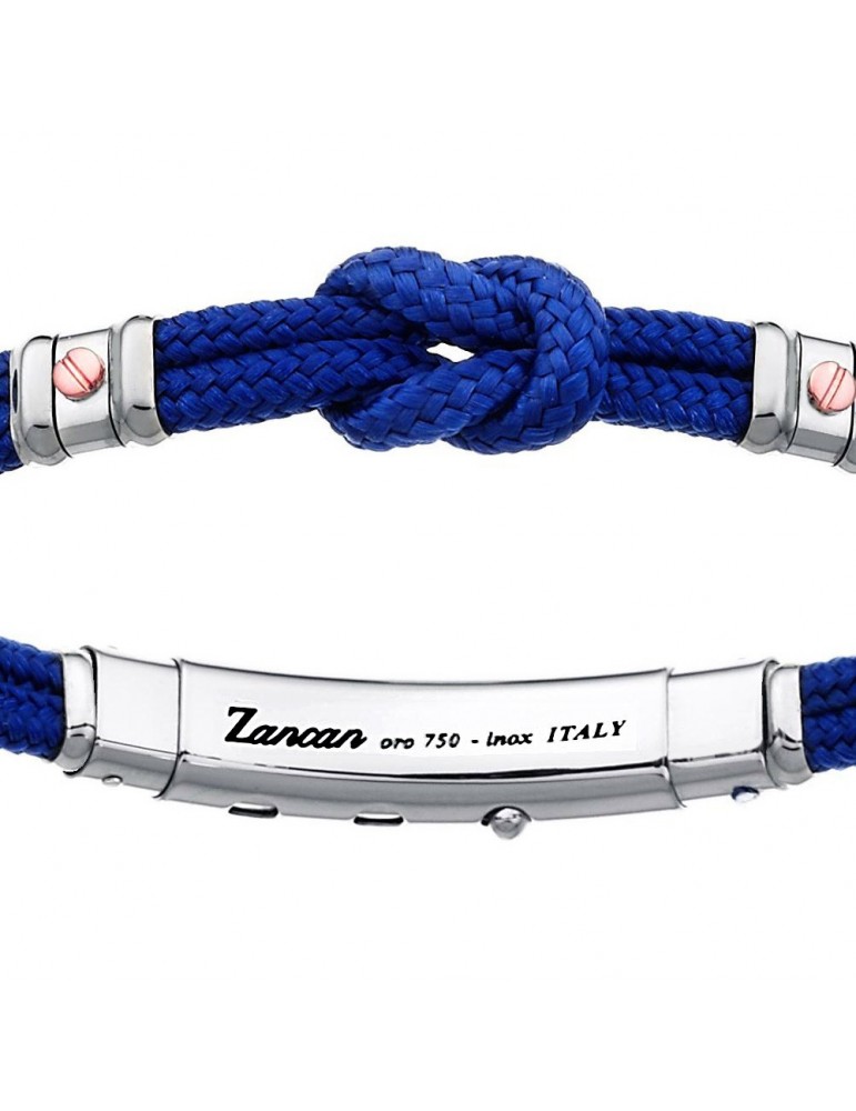 Bracciale Zancan Uomo - Regata Kevlar Blu - Nodo Piano - EXB475MRBL