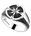 Zancan Ring for Men - Cosmopolitan in Silver with Wind Rose Star - 0