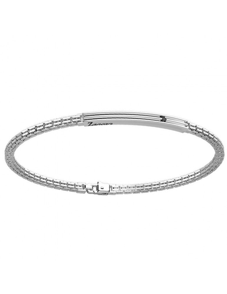 Bracciale Zancan Uomo - Insignia 925 - Targa - Spinello Nero - ESB152