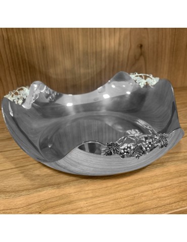 Bowl - in 800 Silver with Decorations 24x6 cm - 0