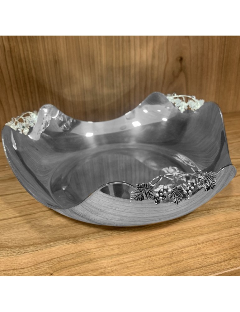 Bowl - in 800 Silver with Decorations 24x6 cm - 0