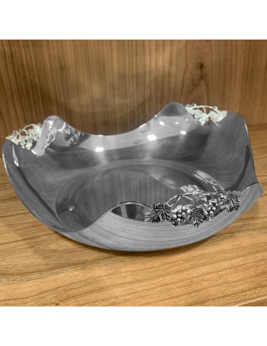 Bowl - in 800 Silver with Decorations 24x6 cm - 0