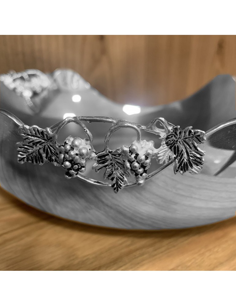 Bowl - in 800 Silver with Decorations 24x6 cm - 0