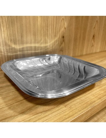 Vassoio - Argento 800 Quadrato Torcè 25x25 cm - Antiquariato 2