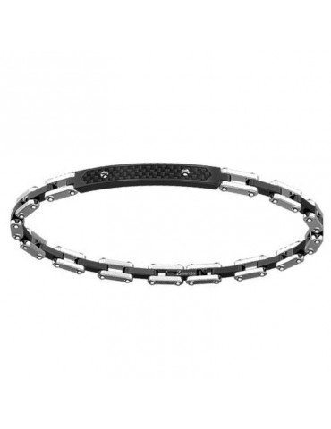Bracciale Zancan Uomo - Hi-Teck 2.0 - Acciaio - Fibra di Carbonio - EHB254