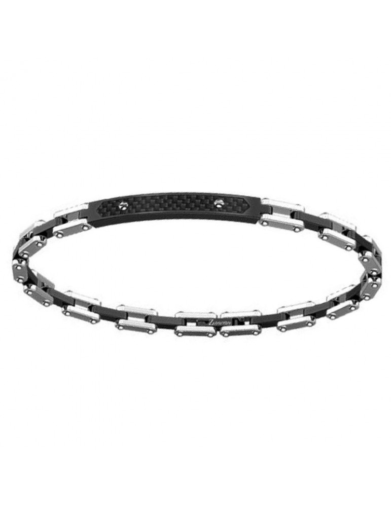 Zancan Bracelet for Men - Hi-Teck 2.0 in Steel with Plate and Carbon Fiber - 0