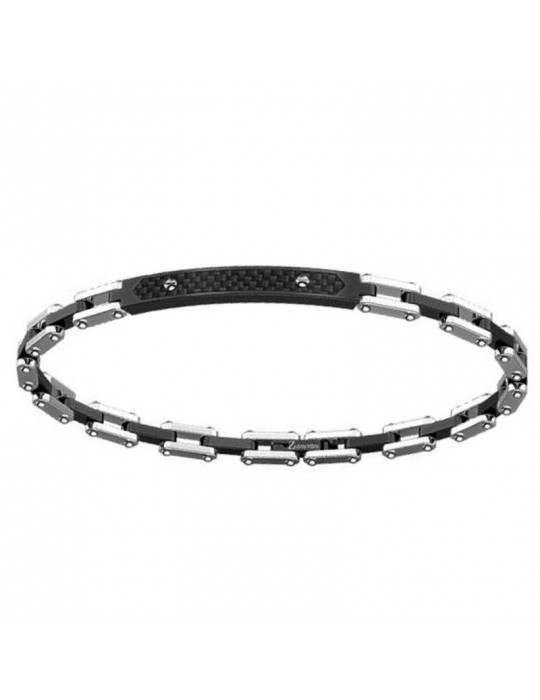 Zancan Bracelet for Men - Hi-Teck 2.0 in Steel with Plate and Carbon Fiber - 0