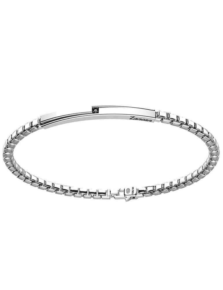 Bracciale Zancan Uomo- Insignia 925 - Argento - Spinello Nero - EXB958