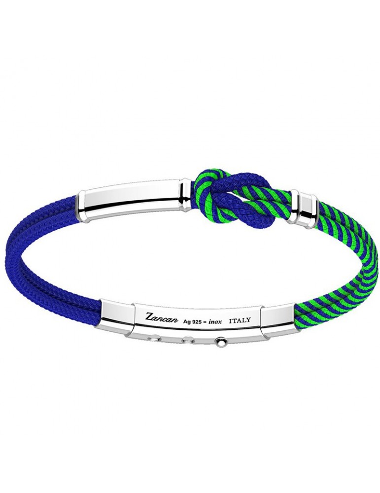 Bracciale Zancan Uomo - Regata Kevlar Blu - Verde - Nodo - EXB917
