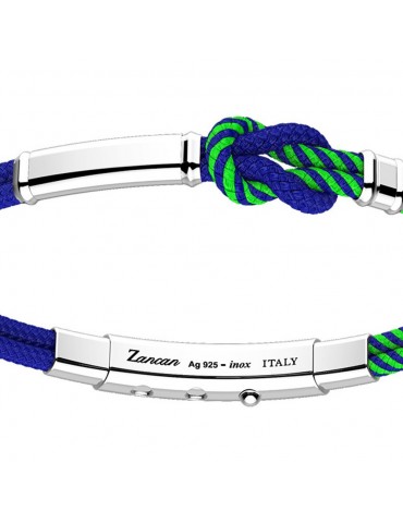 Bracciale Zancan Uomo - Regata Kevlar Blu - Verde - Nodo - EXB917 2