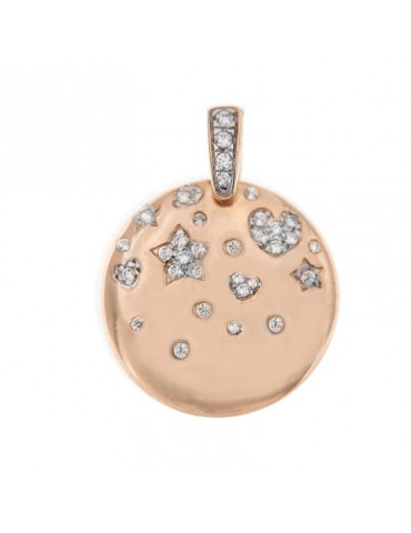 Rue Des Mille Woman Necklace - Madly Chain with Stars Medal in The Sky Rose Gold - 0 2