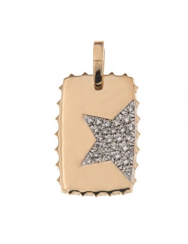 Rue Des Mille Round Neck Woman - Madly Chain with Rose Gold Star Medal - 0 2