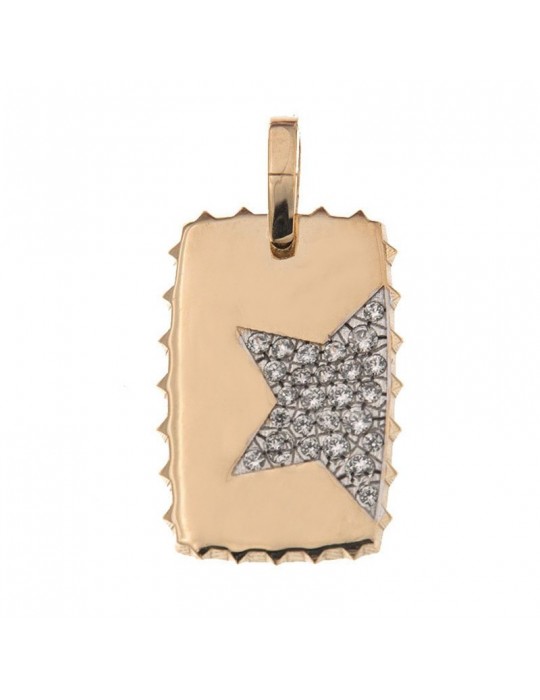 Rue Des Mille Round Neck Woman - Madly Chain with Rose Gold Star Medal - 0