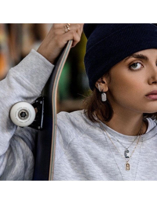 Rue Des Mille Round Neck Woman - Madly Chain with Rose Gold Star Medal - 0