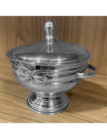 Zuccheriera - Argento 800 per Servizi da Tè e Caffè 9x7 cm - Antiquariato. 2