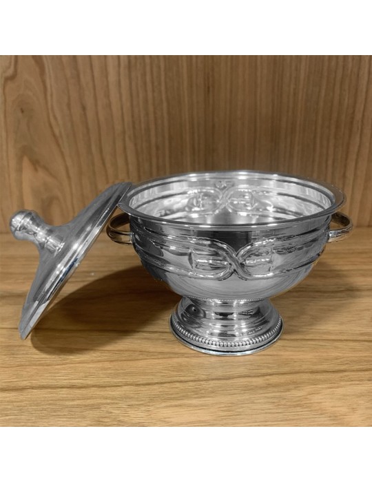 Sugar bowl - in 800 Silver for Tea and Coffee Services 9x7 cm - 0