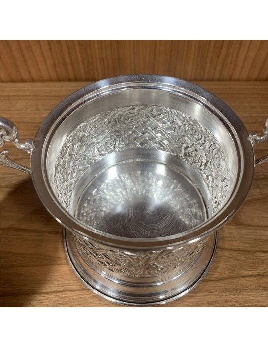 Sugar bowl - in 800 Silver for Tea and Coffee Services 9x10 cm - 0
