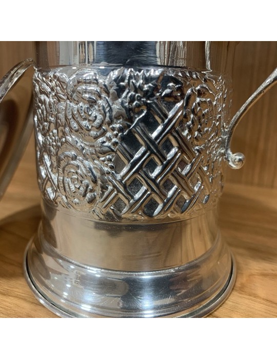 Sugar bowl - in 800 Silver for Tea and Coffee Services 9x10 cm - 0