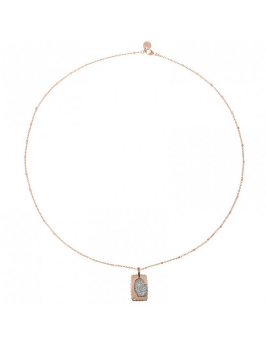Girocollo Rue Des Mille - Madly Medaglia Cuore Rose Gold - GRZ009RTCUO