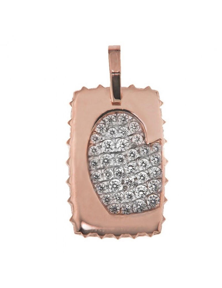 Girocollo Rue Des Mille - Madly Medaglia Cuore Rose Gold - GRZ009RTCUO