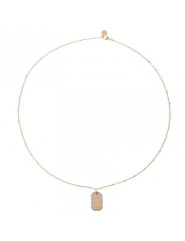 Rue Des Mille Choker - Madly Chain with Rose Gold Studs Medal - 0